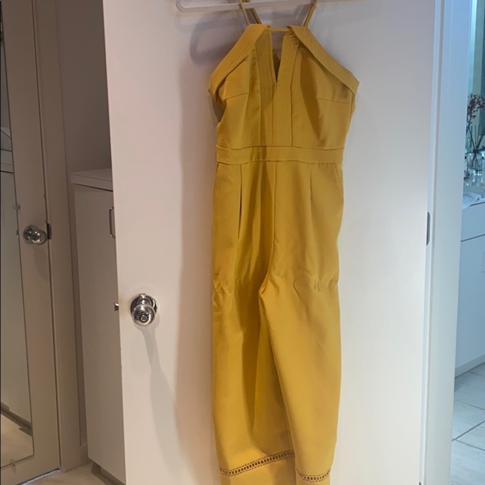 Yellow side leg jumpsuit